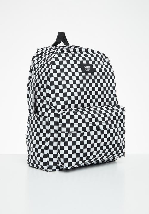 Vans - Old skool check backpack - black & white