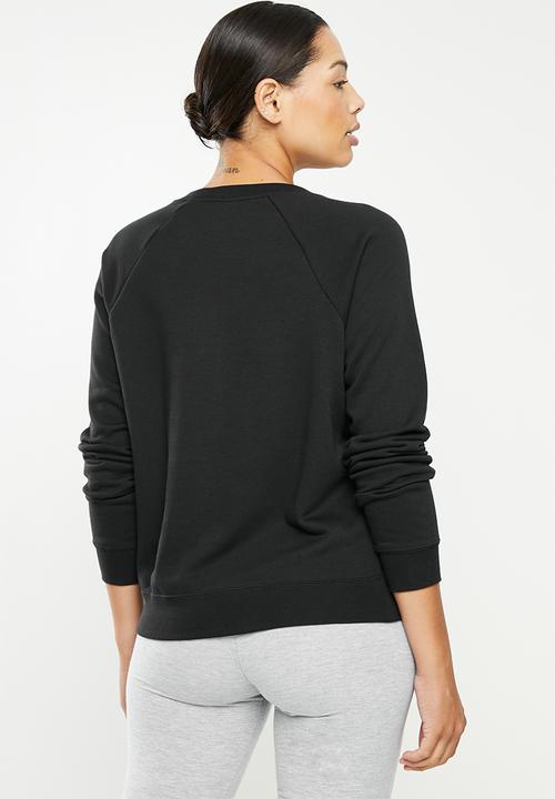 Nike - Nsw essntial fleece gx crew - black & white