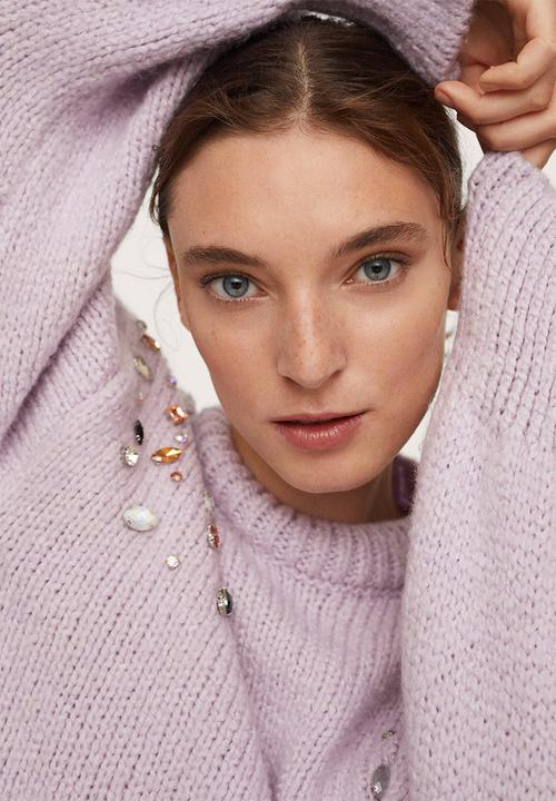MANGO - Sweater corona - light pastel purple