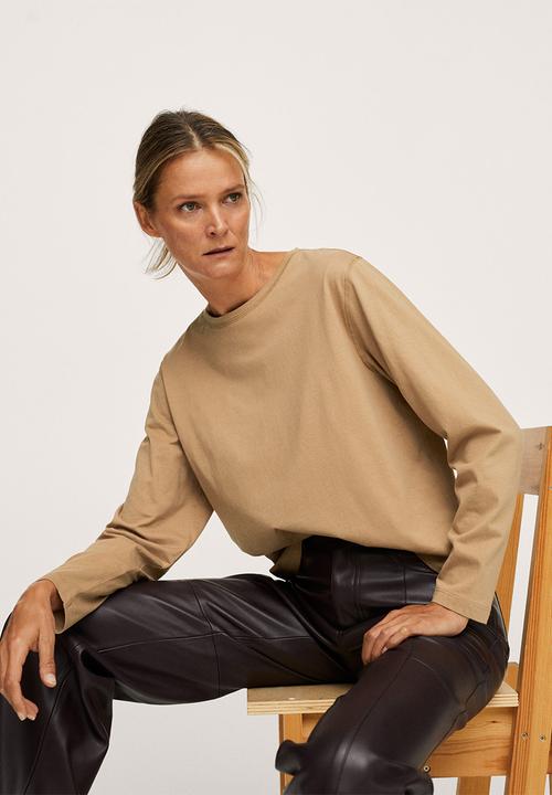 MANGO - T-shirt roda - medium brown