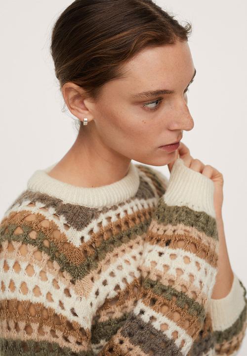 MANGO - Sweater anbog - light beige
