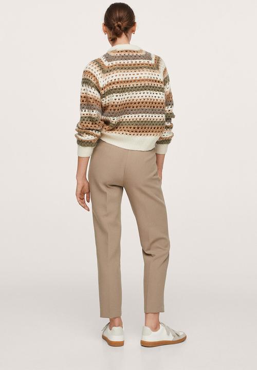 MANGO - Sweater anbog - light beige