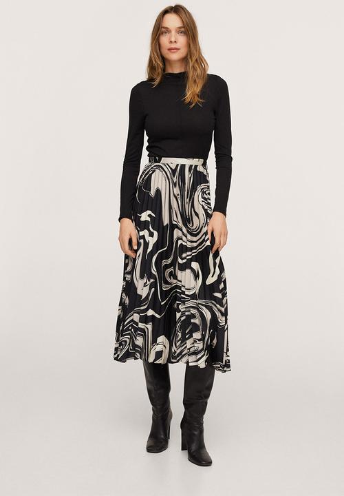 MANGO - Skirt quant2 - black