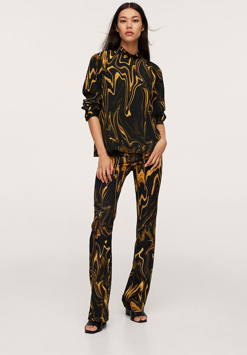 MANGO - Blouse mostaza - black