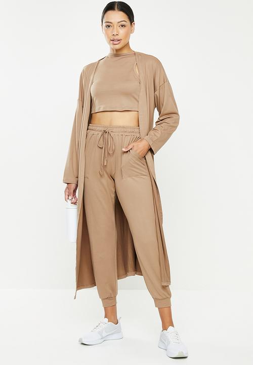 dailyfriday - 3 piece jogger set - tan