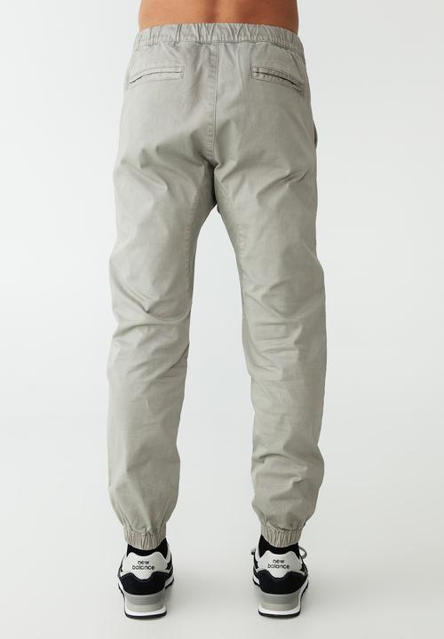 Cotton On - Drake cuffed pant - mushroom