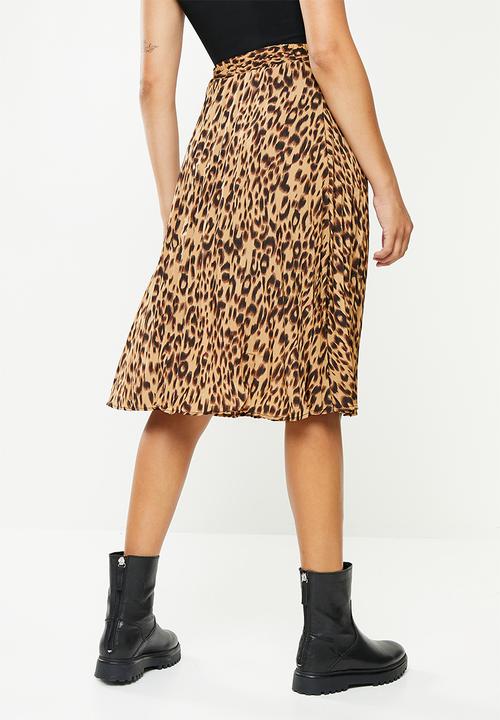 dailyfriday - Pleated skirt - brown & black 