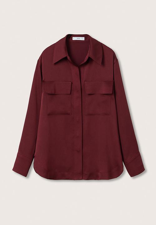 MANGO - Shirt aida - burgundy 