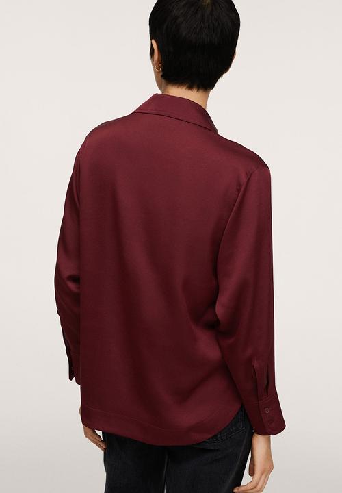MANGO - Shirt aida - burgundy 
