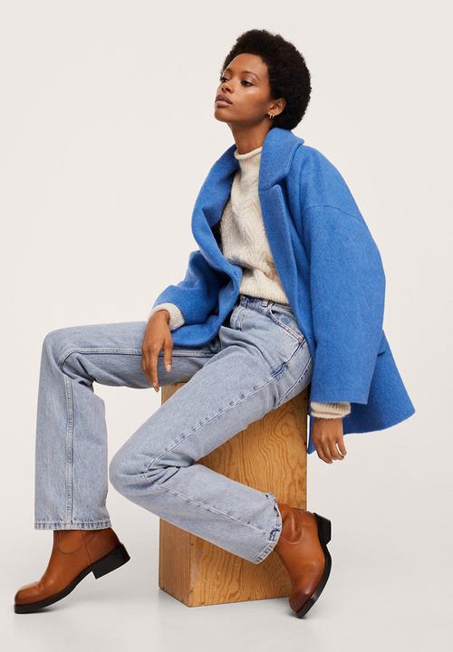MANGO - Coat pulpo - medium blue