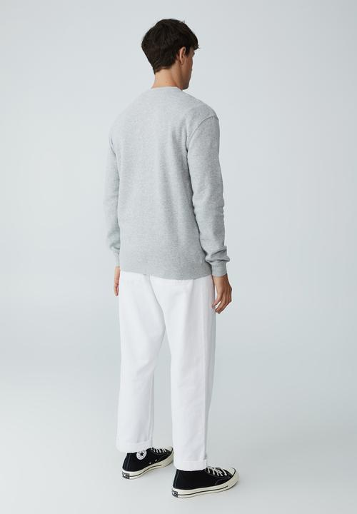 Cotton On - Graphic crew fleece - light grey marle