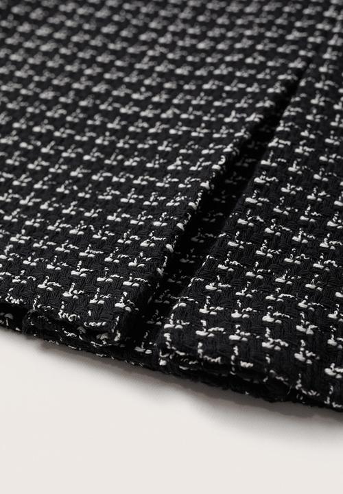 MANGO - Skirt miniplit - black