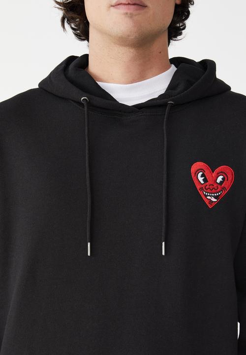Cotton On - Keith Haring fleece pullover - black