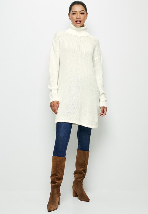 edit - Longline fuzzy jumper - cream