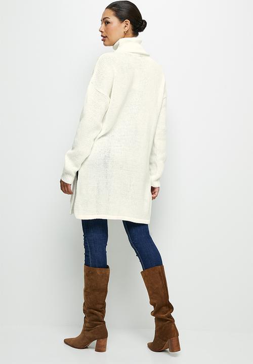 edit - Longline fuzzy jumper - cream