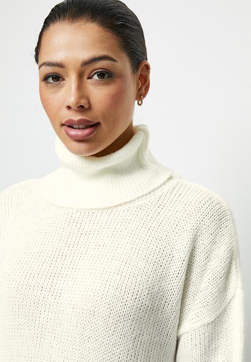 edit - Longline fuzzy jumper - cream