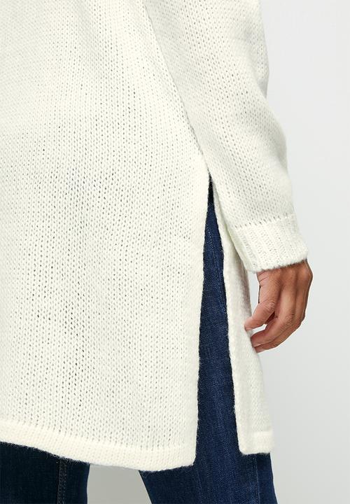 edit - Longline fuzzy jumper - cream