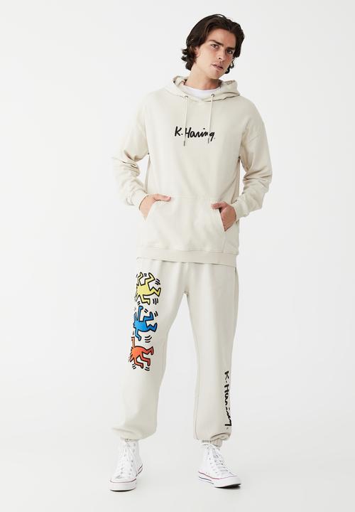 Cotton On - Keith haring fleece pullover - ivory