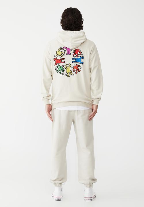 Cotton On - Keith haring fleece pullover - ivory
