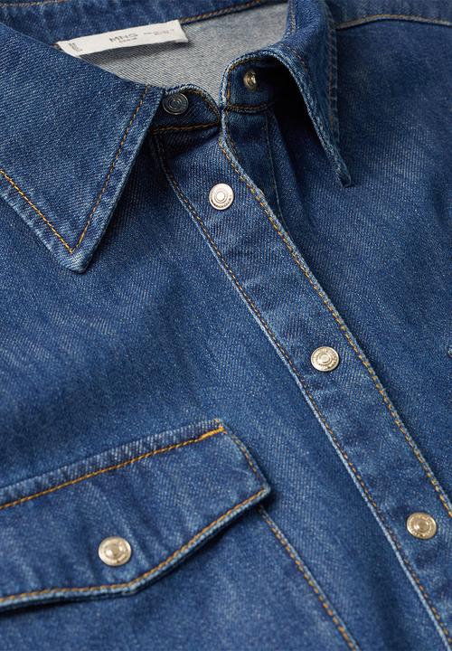 MANGO - Plus shirt julie - dark denim blue
