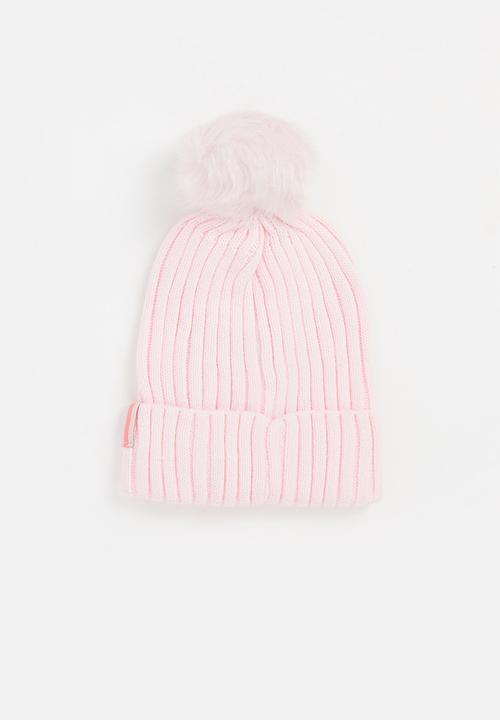 Pop Candy - Faux fur pom pom beanie - pink