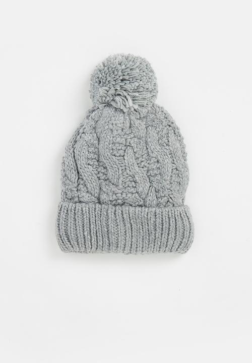 Pop Candy - Cable knit beanie - grey