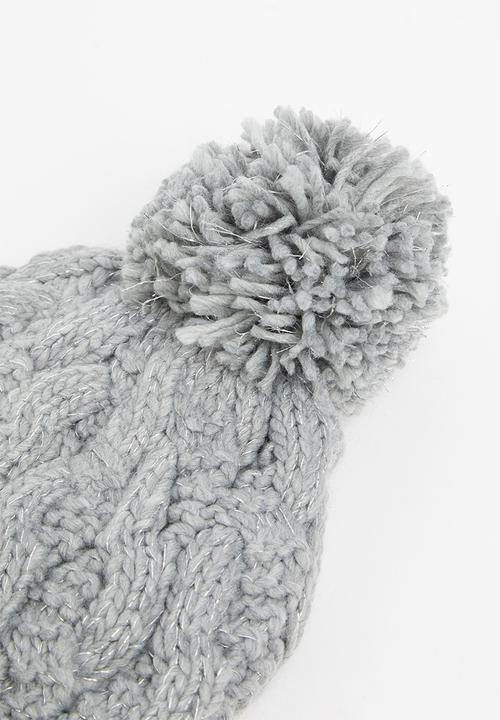 Pop Candy - Cable knit beanie - grey