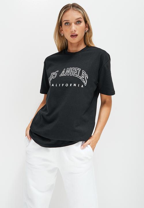 Blake - Graphic oversized tee - black