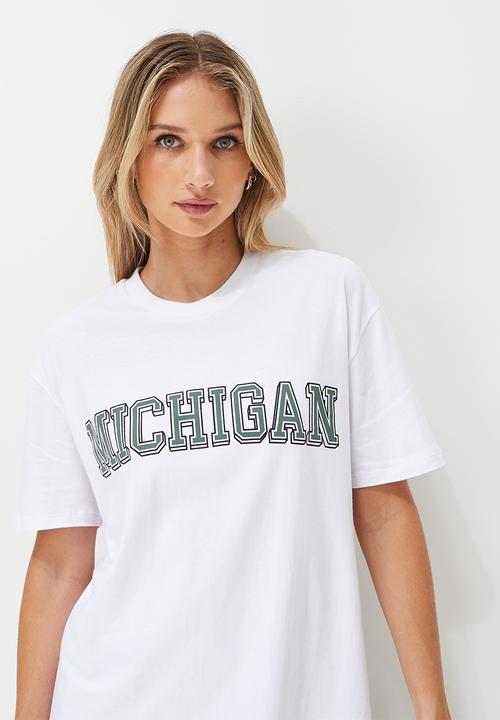 Blake - Graphic oversized tee - white