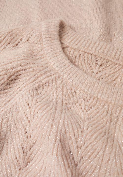 MANGO - Plus sweater florita - light pastel pink