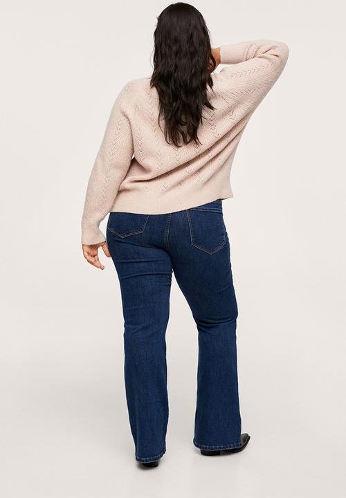 MANGO - Plus sweater florita - light pastel pink