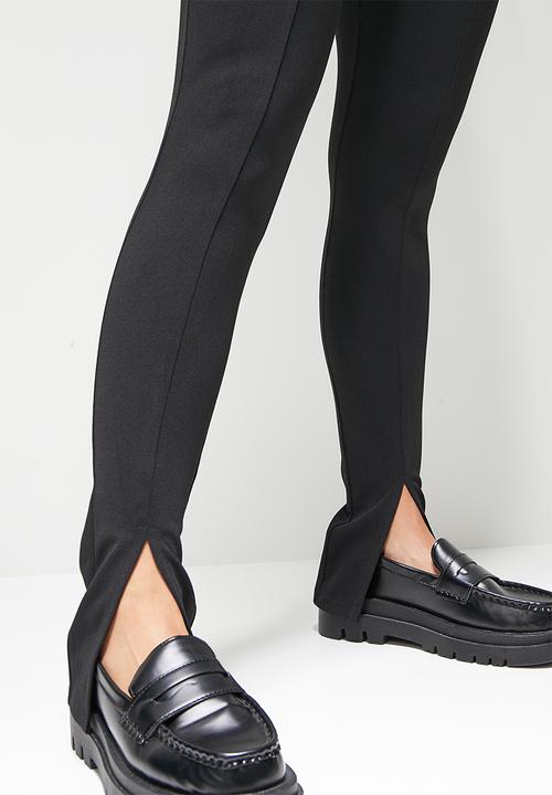 Blake - Split front legging with zipdetail  - black