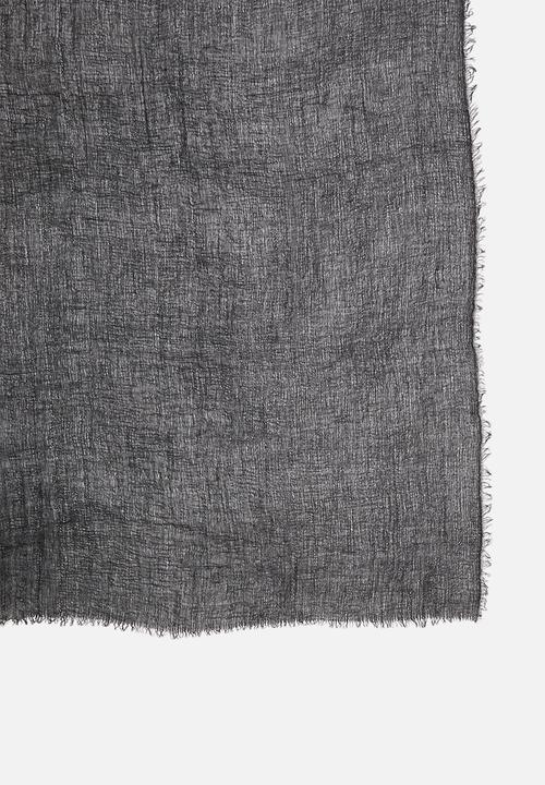 edit - Raw hem scarf - black