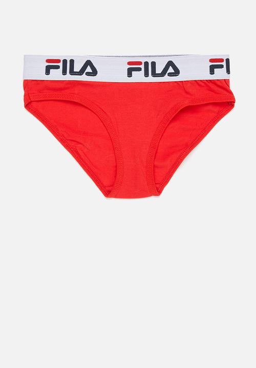 FILA - G5 2 pack brief - chinese red & grey melange