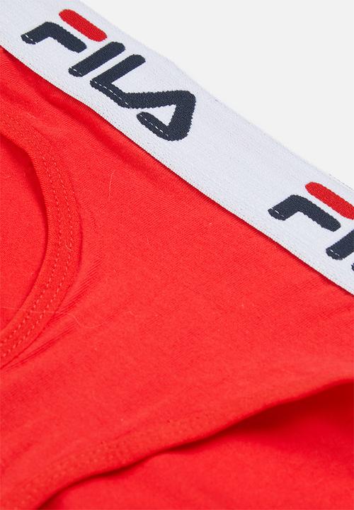 FILA - G5 2 pack brief - chinese red & grey melange