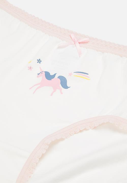 Pop Candy - Girls 4 pack unicorn briefs - multi