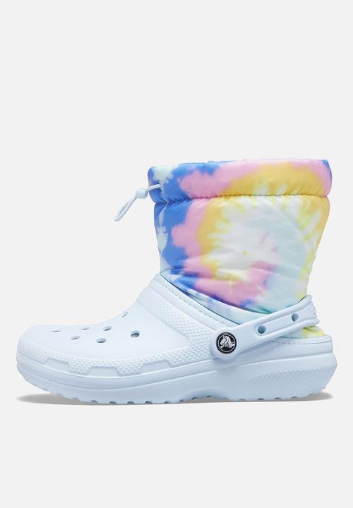 Crocs - Classic lined neo puff tie dye boot - mineral blue