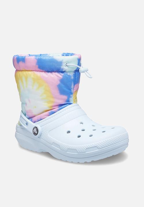 Crocs - Classic lined neo puff tie dye boot - mineral blue