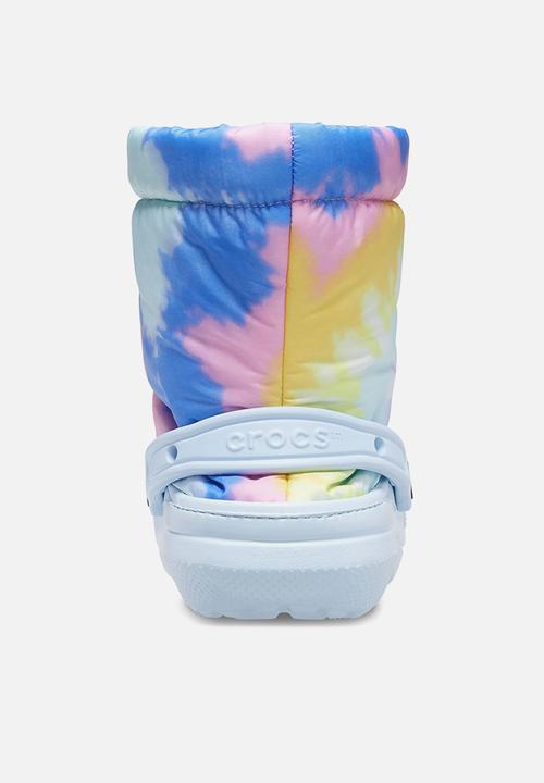Crocs - Classic lined neo puff tie dye boot - mineral blue