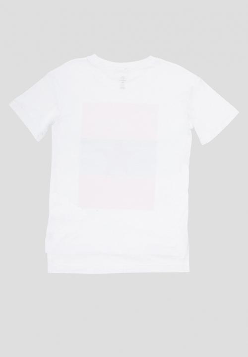 Converse - Cnvg hi-low elongated check tee - white