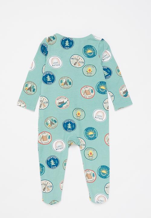Cotton On - The long sleeve zip romper - rusty aqua