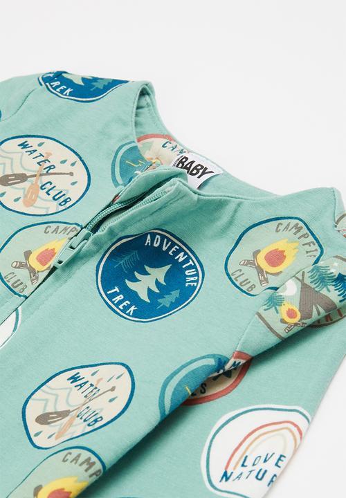 Cotton On - The long sleeve zip romper - rusty aqua
