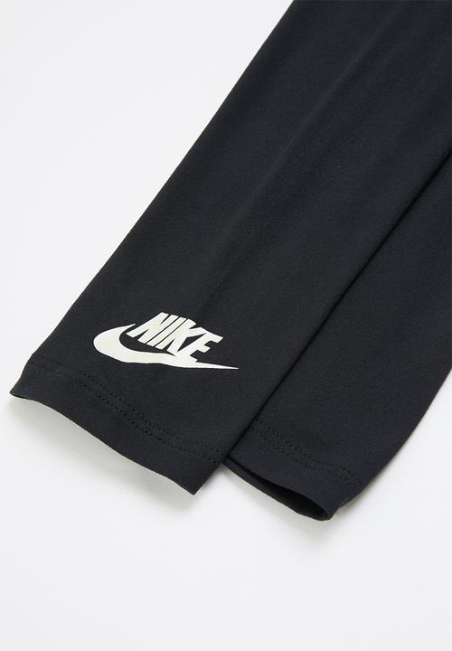 Nike - Nkg swoosgfetti legging set - black & yellow 