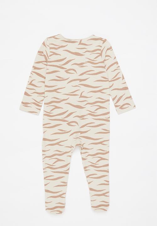 Cotton On - 2 Pack long sleeve zip romper - beige