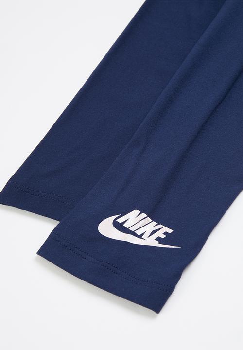 Nike - Nkg swoosgfetti legging set - navy & pink 