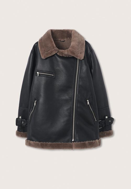 MANGO - Plus coat motor1 - black