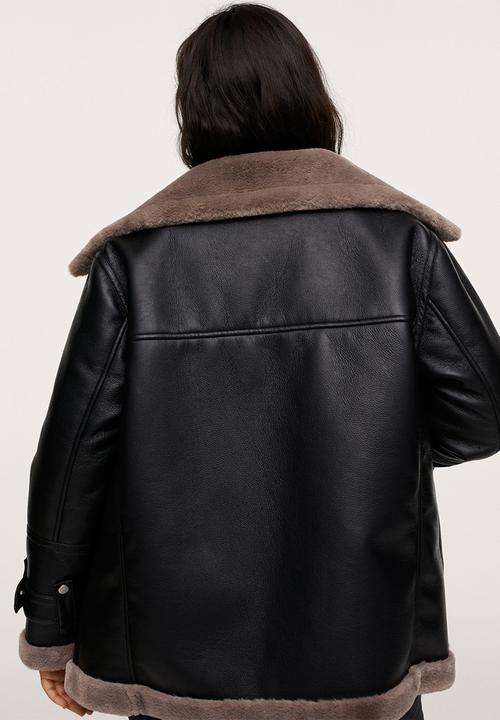 MANGO - Plus coat motor1 - black