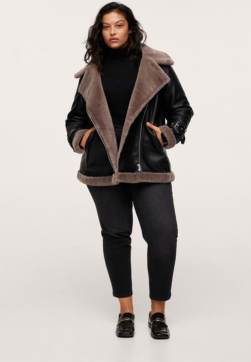 MANGO - Plus coat motor1 - black