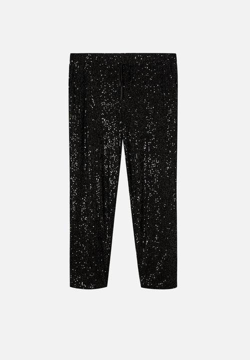 MANGO - Plus trousers jogilux - black