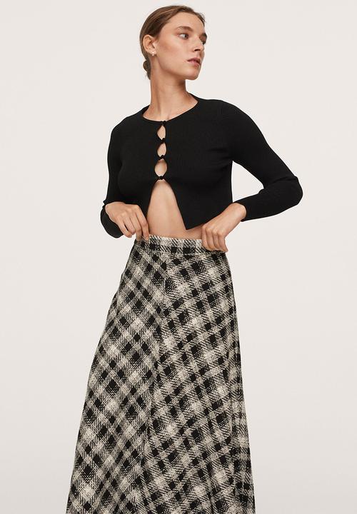MANGO - Skirt didi - ecru & black
